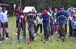 Start lyžařské štafety