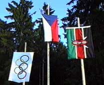 Vlajky v olympijském komplexu